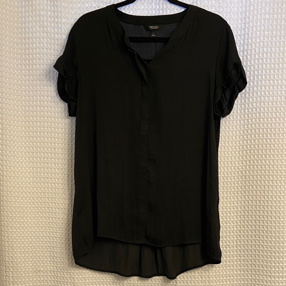 Simply Vera Vera Wang Black Blouse